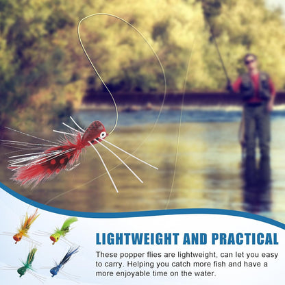 Fly Fishing Poppers: 5-Piece Surface Action Kit 
