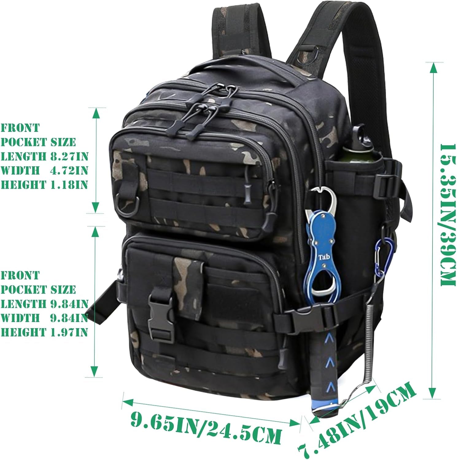 Fishingpepo Multi-Use Tactical Tackle Backpack