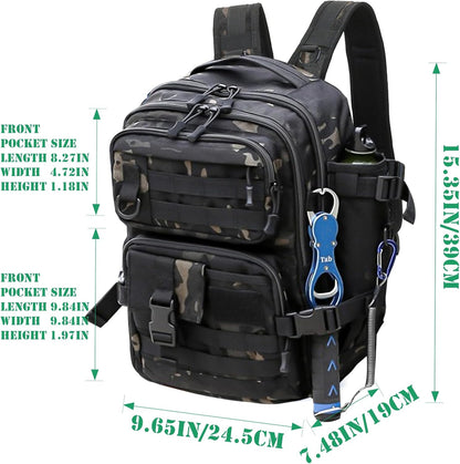 Fishingpepo Multi-Use Tactical Tackle Backpack