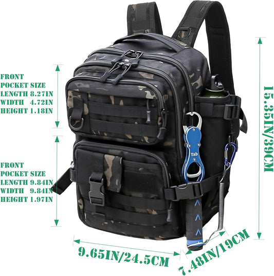 Fishingpepo Multi-Use Tactical Tackle Backpack