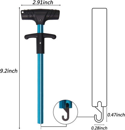Portable Aluminum T-Handle Hook Remover