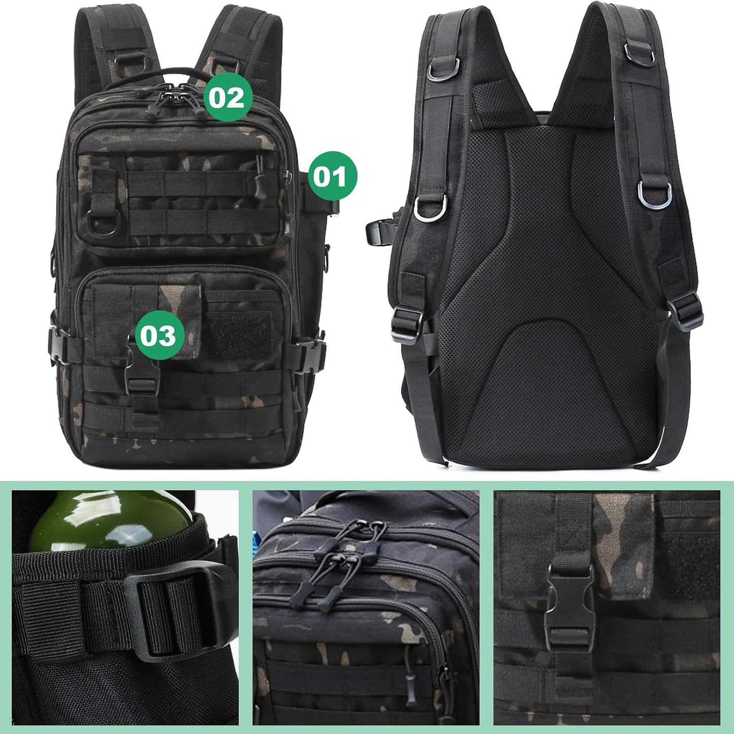 Fishingpepo Multi-Use Tactical Tackle Backpack
