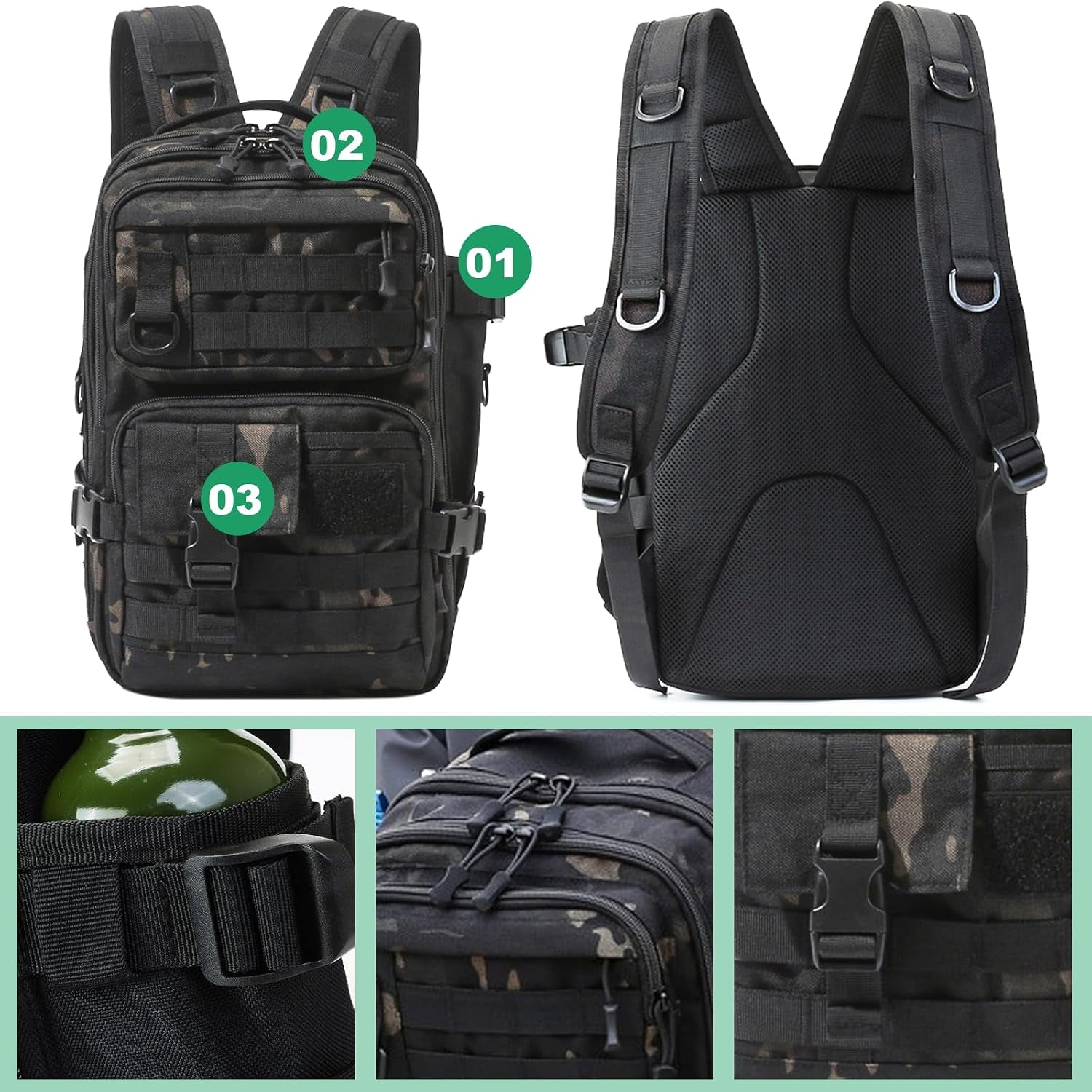 Fishingpepo Multi-Use Tactical Tackle Backpack