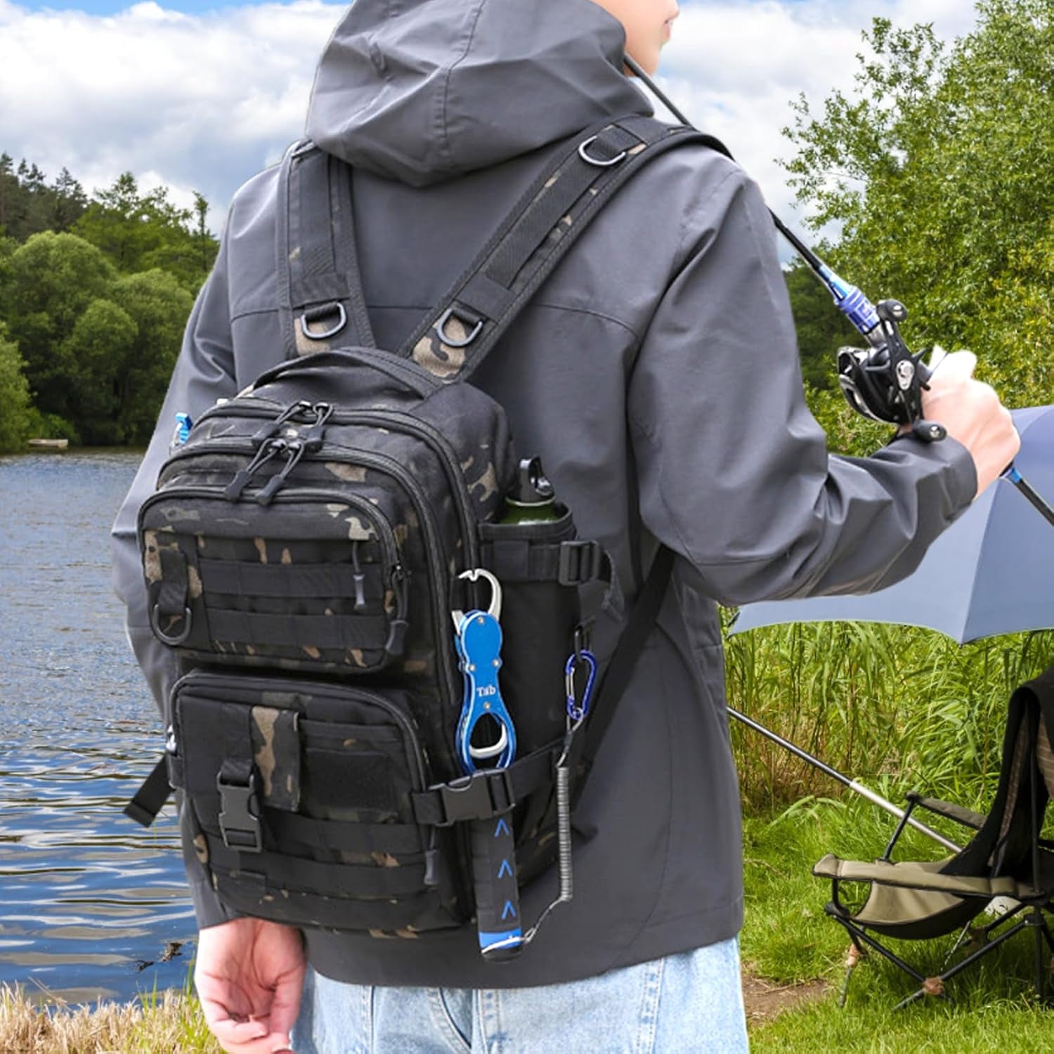 Fishingpepo Multi-Use Tactical Tackle Backpack
