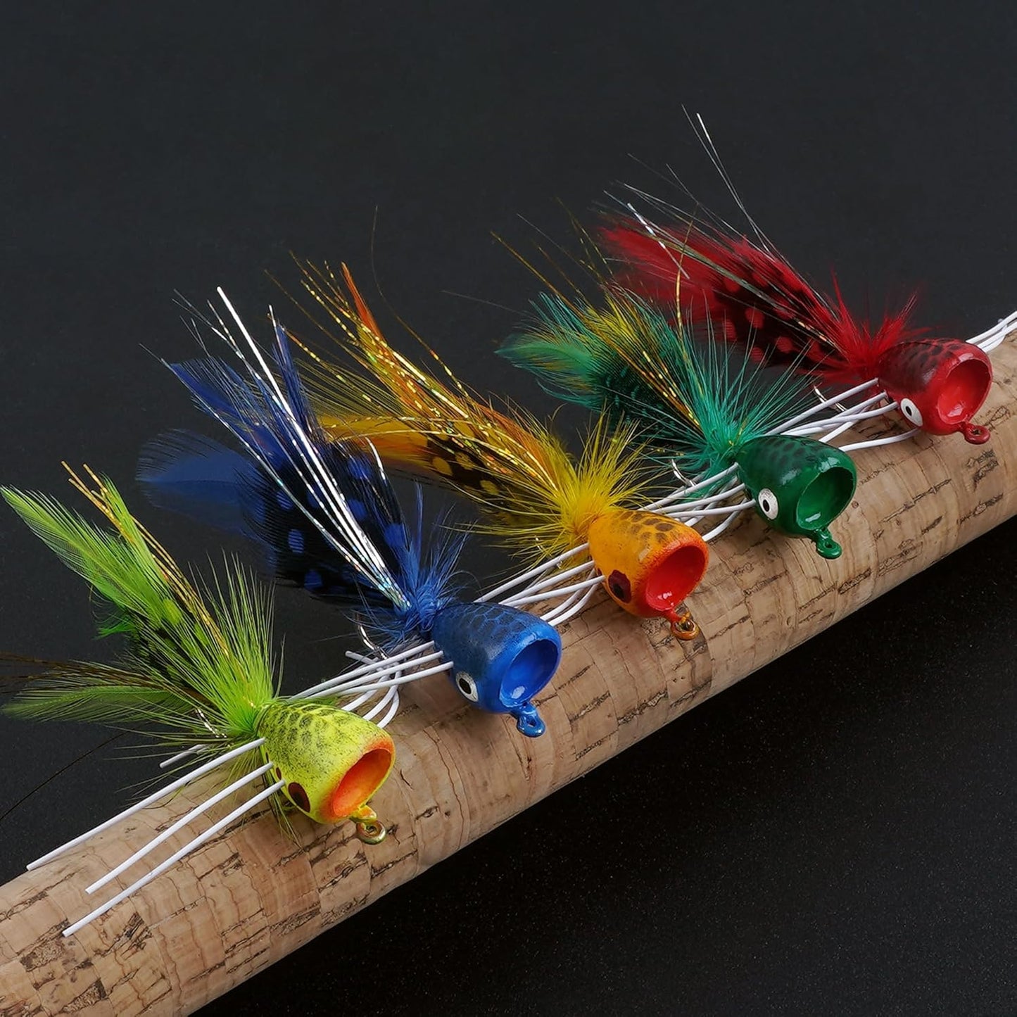 Fly Fishing Poppers: 5-Piece Surface Action Kit 