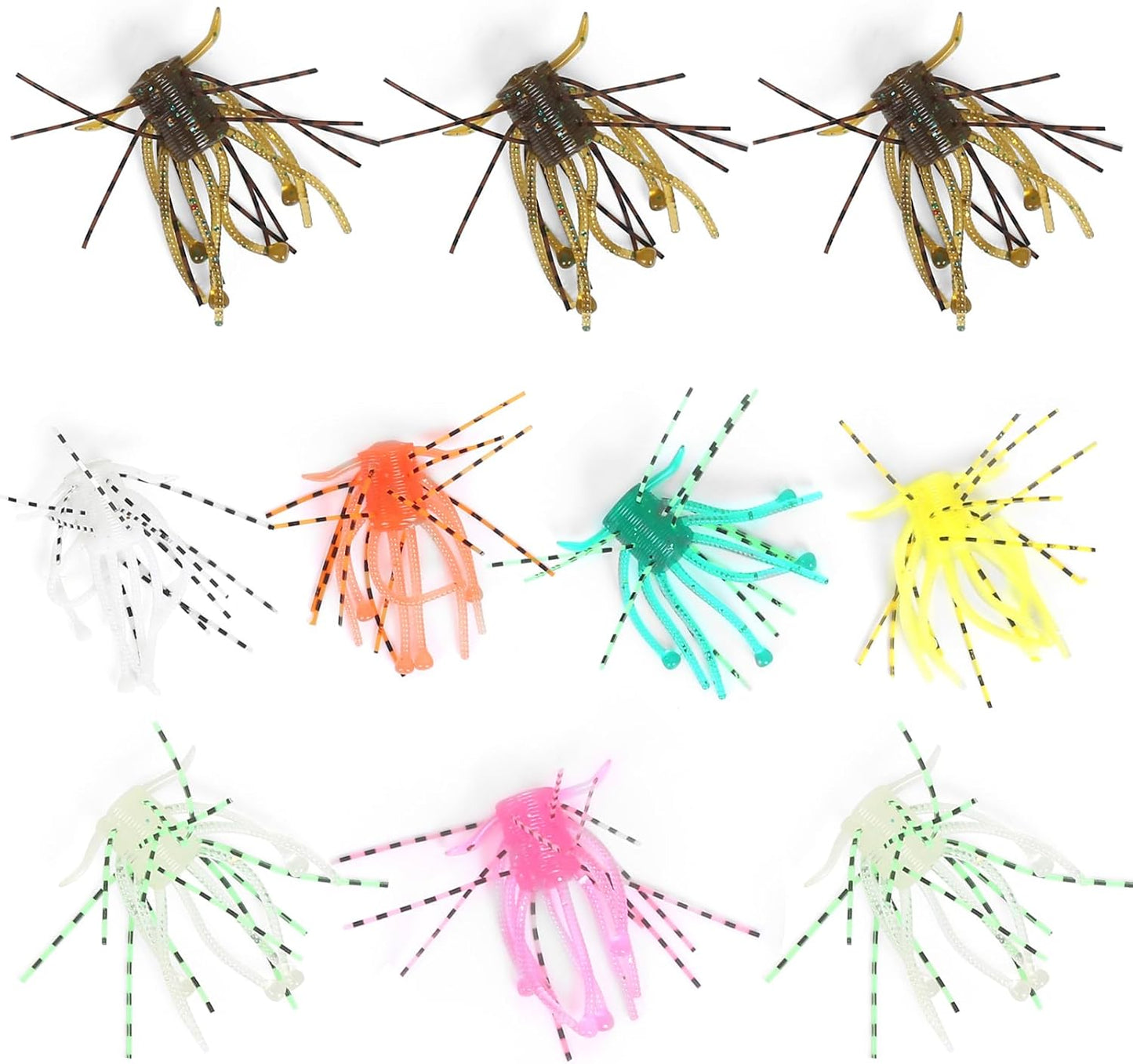 Dice Soft Plastic Finesse Baits: 12-Piece Kit