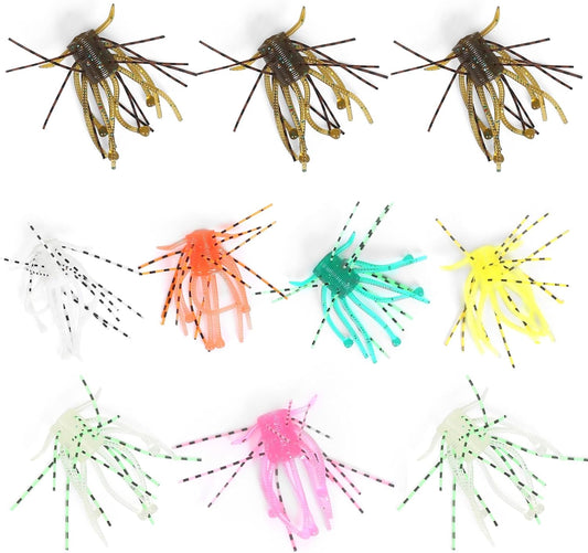 Dice Soft Plastic Finesse Baits: 12-Piece Kit